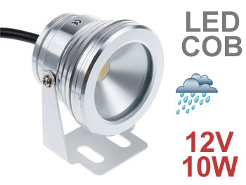 12cob10s Mini projecteur LED COB blanc chaud tanche intrieur extrieur de type spot 12v 10w pour clairage de jardin , terrasse , bassin, fontaine