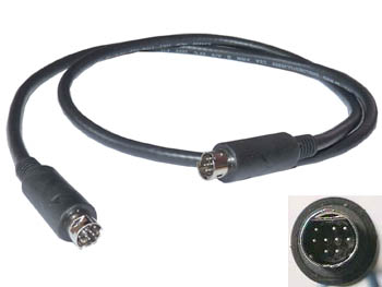 9mdin2 Cordon cable mini-din 9 broches male vers minidin 9 broches male blinde compatible audio video spdif L=2m