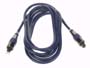 CORDON CABLE AUDIO HQ OPTIQUE - TOSLINK VERS TOSLINK, OD=5mm,  cable court  L=50cm