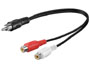 Doubleur RCA : RCA male vers double RCA femelle sur fil