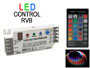 Controleur LED RVB / RGB 16 couleurs avec tlcommande IR 7m 12v - 24v 15A pour produits et flexibles  LED