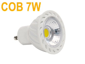 cob7gu10 AMPOULE LED 7w GU10 230V blanc chaud type COB haute puissance 60°