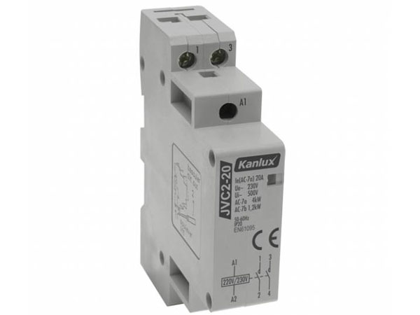 din20a Contacteur relais 2RT NO au format RAIL DIN 230v 20A pour commutation de puissance d'appareil r�sistif et inductif