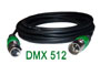 Cordon DMX XLR 3 points professionnel male - femelle - cable double blind L= 10 mtres