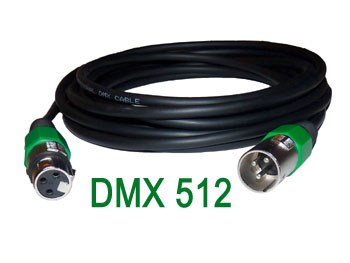 dmx2cbl Cordon DMX XLR 3 points professionnel male - femelle - cable double blind L= 2 mtres