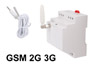 Controleur GSM SMS avec sortie Relais et transmetteur SMS avec 2 entres NO NF NC compatible Rail DIN