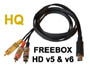 Cordon cable vidéo blindé + audio stéréo mini din 9 broches pour Freebox HD vers 3 rca HQ métal male L=1,4m