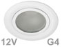 Spot encastrable blanc halogene 12v 20w G4 pour faux plafond faible épaisseur avec ampoule halogène fournie