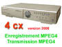Magnetoscope DVR Enregistreur num�rique multiplexeur 4 voies MPEG4 100 IPS PAL pour Vid�osurveillance avec d�tection de mouvements - Controle a distance par Internet - Alertes vers FTP & email