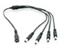 quadrupleur distributeur d'alimentation sur fiche jack 5.5 x 2.1mm 1 femelle vers 4 cables males