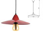 Suspension design rouge 230v e27 avec ampoule filament LED 4w 400lm fournie