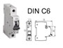 Disjoncteur 6A pour montage modulaire RAIL DIN. 230V C6