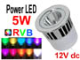 AMPOULE tlcommandable 16 couleurs Power LED RVB RGB haute puissance 5w type MR16 12V basse consommation