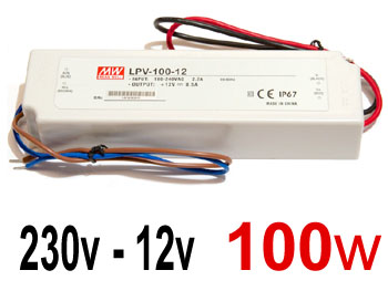 lpv10012 Alimentation transformateur tanche ip67 isol 230v vers 12v spcial LED jusqu' 100w