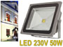 Projecteur extérieur haute puissance LED 230v 50w 3010 Lm pour éclairage de facade, bosquets et arbres