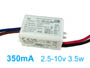 Alimentation courant constant 350mA 3.5w max pour 1  3 LED 350mA version ultra miniature IP65