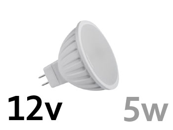mr16cw5 Ampoule LED MR16 GU5.3 12v AC DC 5w 390Lm 120° Blanc froid 5300k lumière du jour