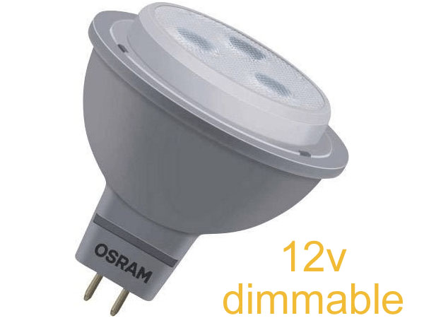 osr4mr16 Ampoule LED MR16 12v DC dimmable 4w 230Lm 36 Blanc chaud 2700k