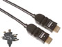 Cable / cordon HDMI male-male L=0.75m 75cm avec fiche orientable 0  90