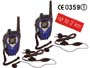 JEU DE 2 EMETTEURS / RECEPTEURS PRO 446Mhz 500mW / 8 canaux  +   kit pieton oreillette & micro