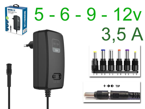pss6emv29 ALIMENTATION COMPACTE � D�COUPAGE AVEC 4 SORTIES S�LECTIONNABLES : 5v, 6v, 9v, 12v - 3.5A - 42W max
