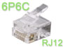 Connecteur RJ12 6P6C  sertir