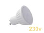 AMPOULE LED 1.2w 230V GU10 blanc chaud grand angle 120° dépolie