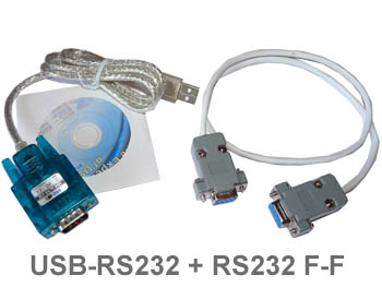 usb232ff KIT cable adaptateur USB vers Serie RS232 male + cable serie femelle - femelle null crois