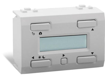 vmb1tcw VELBUS Thermostat  afficheur lcd et sauvegarde du temps pour usage avec vmb1ts(w) , blanc