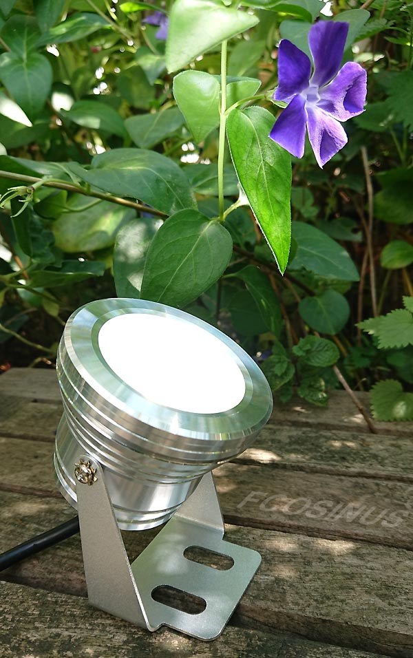12cob10sc Mini projecteur LED COB blanc lumière du jour étanche intérieur extérieur de type spot 12v 10w pour éclairage de jardin , terrasse , bassin, fontaine Image 12cob10sc Fcosinus