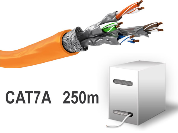 250cat7a Cable rseau ethernet double blind sur toureau 250m CAT7A PIMF 1000Mhz S/FTP pour installation fixe