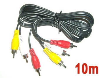 av3rca10 CORDON AUDIO/VIDEO RCA, 3 x RCA MALE VERS 3 x RCA MALE L=10m