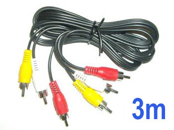 av3rca3 CORDON AUDIO/VIDEO RCA, 3 x RCA MALE VERS 3 x RCA MALE L=3m