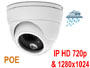 Camera extrieure mini dome IP haute dfinition 1280x1024 compatible smartphone Android / iphone EAGLE EYES avec vision nocturne 20m avec LED IR, POE
