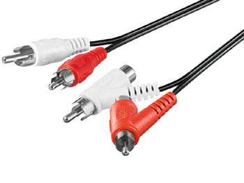 avw026 Cordon audio stro rca avec doubleur de drivation intgr L=1.5m