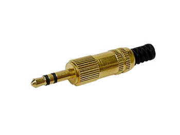 ca006 FICHE JACK MALE 3.5mm STEREO DORE  souder