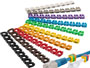 Lot de 100 bagues de repérage de couleur à chiffre à clipser pour le marquage de cables jusqu'à 6mm compatible cable Ethernet