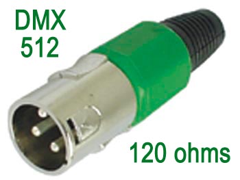 dmxterm Bouchon DMX  XLR 3 points de terminaison 120 ohms