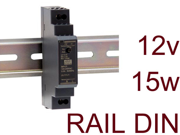 dr1512 Alimentation transformateur 230v vers 12v pour tableau electrique en rail DIN compatible LED jusqu' 15w