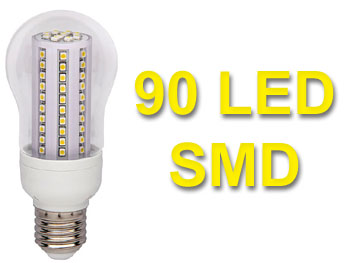 e27led90 Ampoule 230v E27  90 LED SMD 3.5w blanc chaud basse consommation