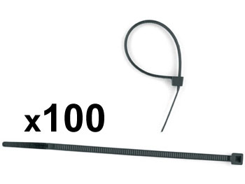 ectb200 Collier serre cables 200 x 4.8mm noir - 100 pcs 