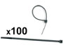 Collier serre cables 200 x 4.8mm noir - 100 pcs 