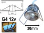 mini Spot encastrable G4 12v diamtre 3cm, Chrom, idal pour structure de vranda