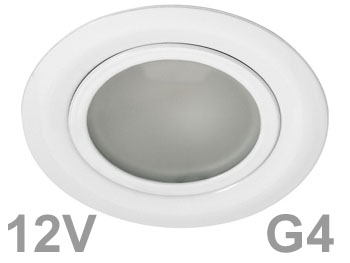 gavi810 Spot encastrable blanc halogene 12v G4 pour faux plafond faible paisseur