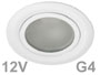 Spot encastrable blanc halogene 12v G4 10w pour faux plafond faible paisseur