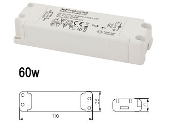 het60 TRANSFORMATEUR ELECTRONIQUE 230 - 12v 60VA pour clairage halogne 20w  60w