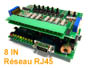 Module capteur IP rseau ethernet 8 entres avec serveur web intgr