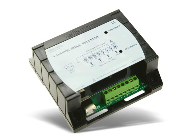 k8047 Kit Voltmètre pour PC USB 4 Canaux 0-30Vcc avec Logiciel Windows et fonction enregistreur / logger à monter/souder soit même