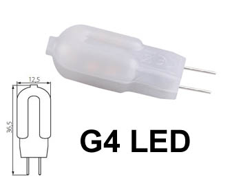 Ampoule G4, Ampoule LED G4 2w 240lm, Équivalent à 20w Ampoule halogène G4,  Blanc chaud 3000k, Ac / dc 12v