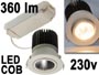 Spot encastrable orientable pour faux plafond 230v 4.4w LED 350mA COB 360lm